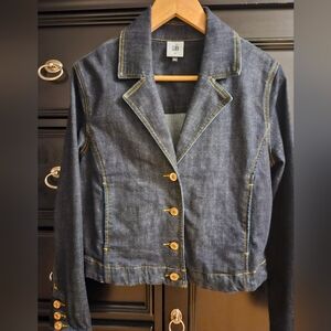 XS Cabi Dark Wash Denim Johnny Jacket